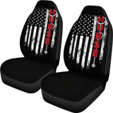 Nurse Symbol American Flag Art Car Seat Covers 211103 - YourCarButBetter