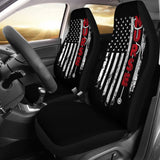 Nurse Symbol American Flag Art Car Seat Covers 211103 - YourCarButBetter