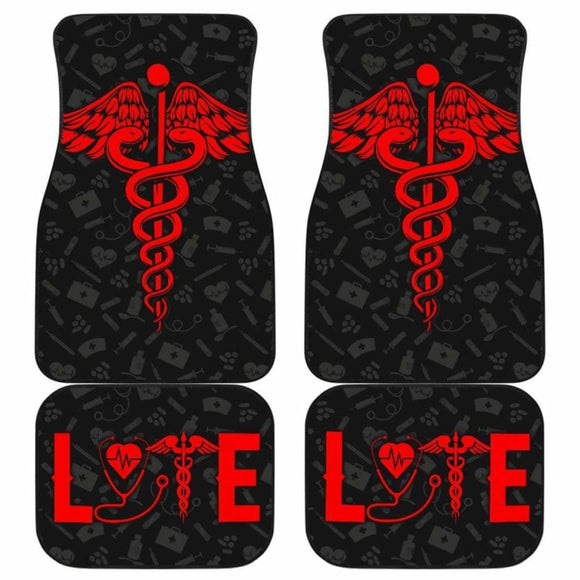 Nurse Symbol Love Car Floor Mats Amazing Gift Ideas 144902 - YourCarButBetter