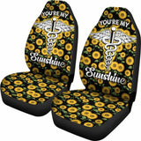 Nurse You’re My Sunshine Sunflower Car Seat Covers 211002 - YourCarButBetter