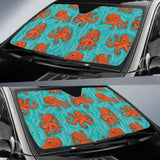 Octopus Turquoise Background Car Auto Sun Shades 460402 - YourCarButBetter