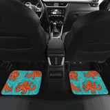 Octopus Turquoise Background Front And Back Car Mats 174914 - YourCarButBetter