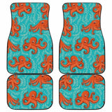 Octopus Turquoise Background Front And Back Car Mats 174914 - YourCarButBetter