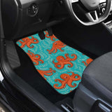 Octopus Turquoise Background Front And Back Car Mats 174914 - YourCarButBetter