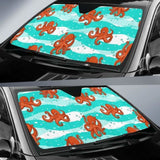 Octopuses Sea Wave Background Car Auto Sun Shades 460402 - YourCarButBetter