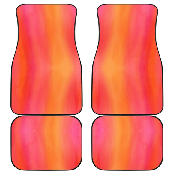 Ombre Sunset Watercolor Front And Back Car Mats 550317 - YourCarButBetter
