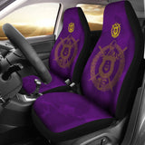 Omega Psi Phi Crest Purple Camouflage Car Seat Covers 210805 - YourCarButBetter