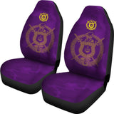 Omega Psi Phi Crest Purple Camouflage Car Seat Covers 210805 - YourCarButBetter