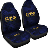 Omega Psi Phi Dark Blue Camo Car Seat Covers 211105 - YourCarButBetter
