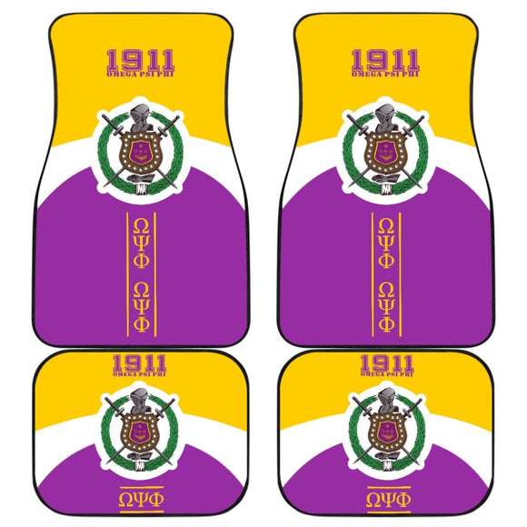 Omega Psi Phi Founding Year And Initials Car Floor Mats 210703 - YourCarButBetter