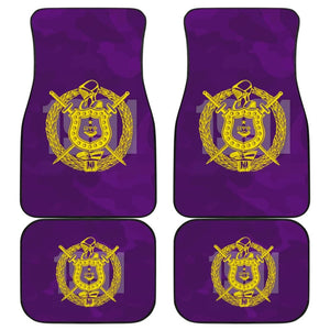 Omega Psi Phi Symbol Purple Camouflage Car Floor Mats 210805 - YourCarButBetter