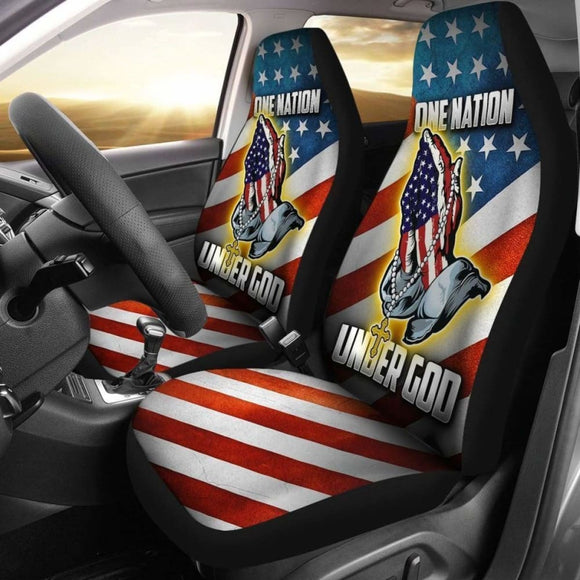 One Nation Under God American Flag Car Seat Covers 203011 - YourCarButBetter
