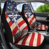 One Nation Under God American Flag Car Seat Covers Patriot Day 212501 - YourCarButBetter