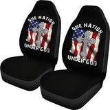 One Nation Under God American Flag Cross Car Seat Covers 211703 - YourCarButBetter