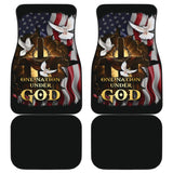 One Nation Under God American Flag Pigeon Flying Car Floor Mats 212501 - YourCarButBetter