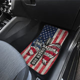 One Nation Under God American Flag Wings Cross Car Floor Mats 211703 - YourCarButBetter