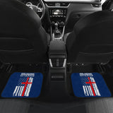 One Nation Under God Thin Line Blue Navy Car Floor Mats 211703 - YourCarButBetter