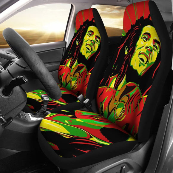 One of Kind Rasta Bob Marley Reggae Car Seat Covers 210703 - YourCarButBetter
