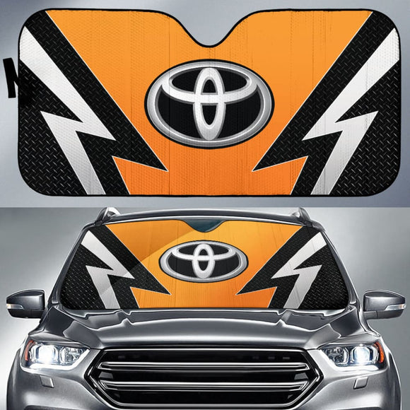 Orange And Black Toyota Amazing Style Car Auto Sun Shades Custom 1 210601 - YourCarButBetter