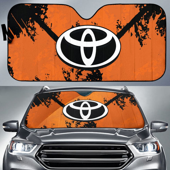Orange And Black Toyota Amazing Style Car Auto Sun Shades Custom 3 211001 - YourCarButBetter