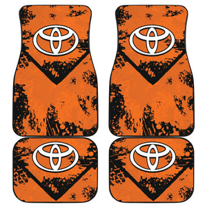 Orange And Black Toyota Amazing Style Car Floor Mats Custom 3 211001 - YourCarButBetter