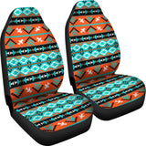 Orange & Blue Aztec Car Seat Covers 174510 - YourCarButBetter