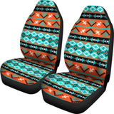 Orange & Blue Aztec Car Seat Covers 174510 - YourCarButBetter
