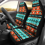 Orange & Blue Aztec Car Seat Covers 174510 - YourCarButBetter