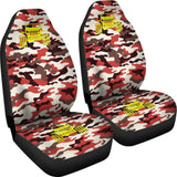 Orange Camouflage Color Dark Brown Jeep Car Seats Covers 211204 - YourCarButBetter