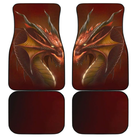 Orange Dragon Digital Art Design Amazing Gift Ideas Car Floor Mats 212501 - YourCarButBetter