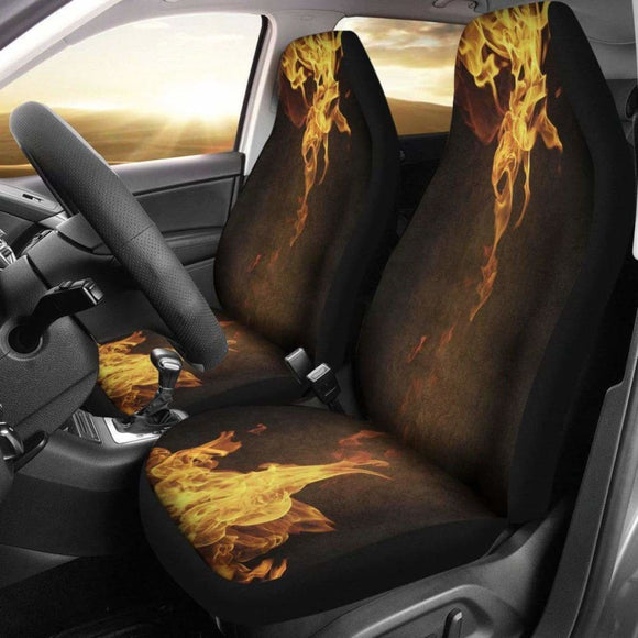 Orange Flames Design 1 Seat Covers 181703 - YourCarButBetter