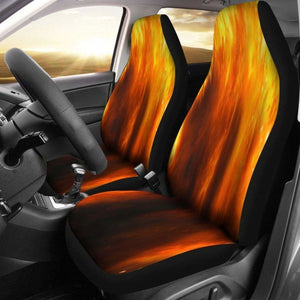 Orange Flames Design 2 Seat Covers 181703 - YourCarButBetter