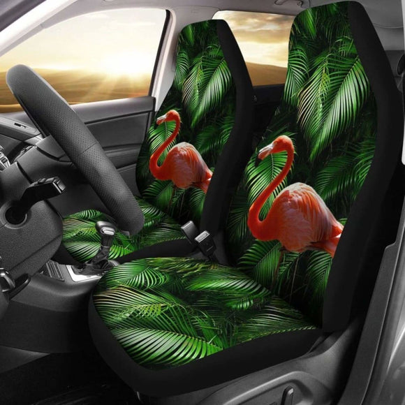 Orange Flamingo Car Seat Covers 201010 - YourCarButBetter