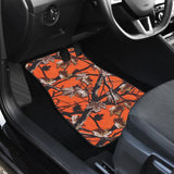 Orange Forest Hunting Camouflage Car Floor Mats 210807 - YourCarButBetter