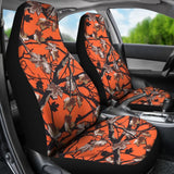 Orange Forest Hunting Camouflage Car Seat Covers 210807 - YourCarButBetter