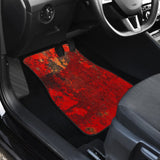 Orange Grunge Art Car Floor Mats 210202 - YourCarButBetter