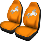 Orange Mustang Horse Silhouette Car Seat Covers Custom 2 210701 - YourCarButBetter