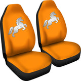 Orange Mustang Horse Silhouette Car Seat Covers Custom 2 210701 - YourCarButBetter