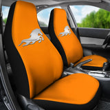 Orange Mustang Horse Silhouette Car Seat Covers Custom 3 210701 - YourCarButBetter