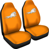 Orange Mustang Horse Silhouette Car Seat Covers Custom 3 210701 - YourCarButBetter