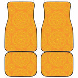 Orange Traditional Indian Element Pattern Front And Back Car Mats 094201 - YourCarButBetter