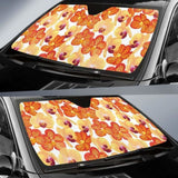 Orange Yellow Orchid Flower Pattern Background Car Auto Sun Shades 182102 - YourCarButBetter