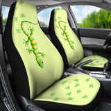 Ornate Green Lizard Reptile Car Seat Covers 211706 - YourCarButBetter