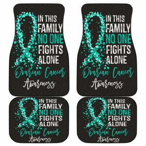 Ovarian Cancer No One Fights Alone Car Floor Mats 210101 - YourCarButBetter