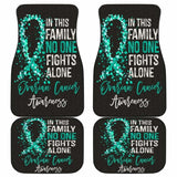 Ovarian Cancer No One Fights Alone Car Floor Mats 210101 - YourCarButBetter