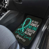 Ovarian Cancer No One Fights Alone Car Floor Mats 210101 - YourCarButBetter