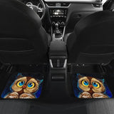 Owl Chibi Funny Face Car Floor Mats 094209 - YourCarButBetter