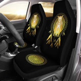 Owl Dream Catcher Gold - Owl Car Seat Covers 094209 - YourCarButBetter