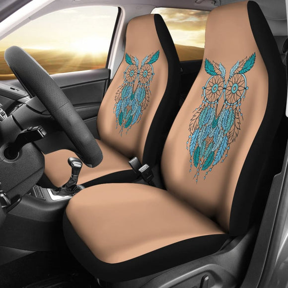 Owl Dreamcatcher Native American Inspired Car Seat Covers 210301 - YourCarButBetter