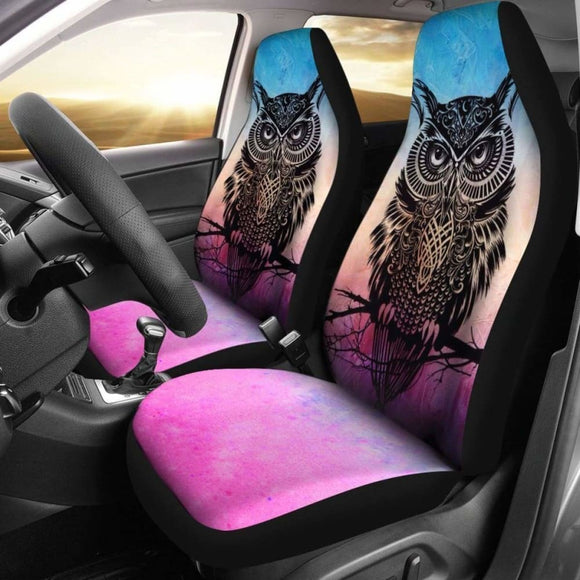 Owl Pink Design Car Seat Covers 174716 - YourCarButBetter